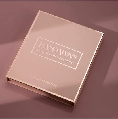 12-Piece Velvet Matte Liquid Lipstick Set with waterproof, long-lasting, non-sticky formula in stunning nude shades. Quick-drying with up to 24-hour stay, ideal for daily use or as a makeup gift for women. (2.5ML X 12)