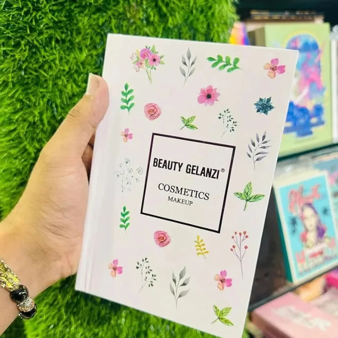 Beauty Glazed 4 in 1 Makeup Book | All-In-One Professional Palette | Eyeshadow | Blusher | Highlighter | Contour | Eyebrow Powder.