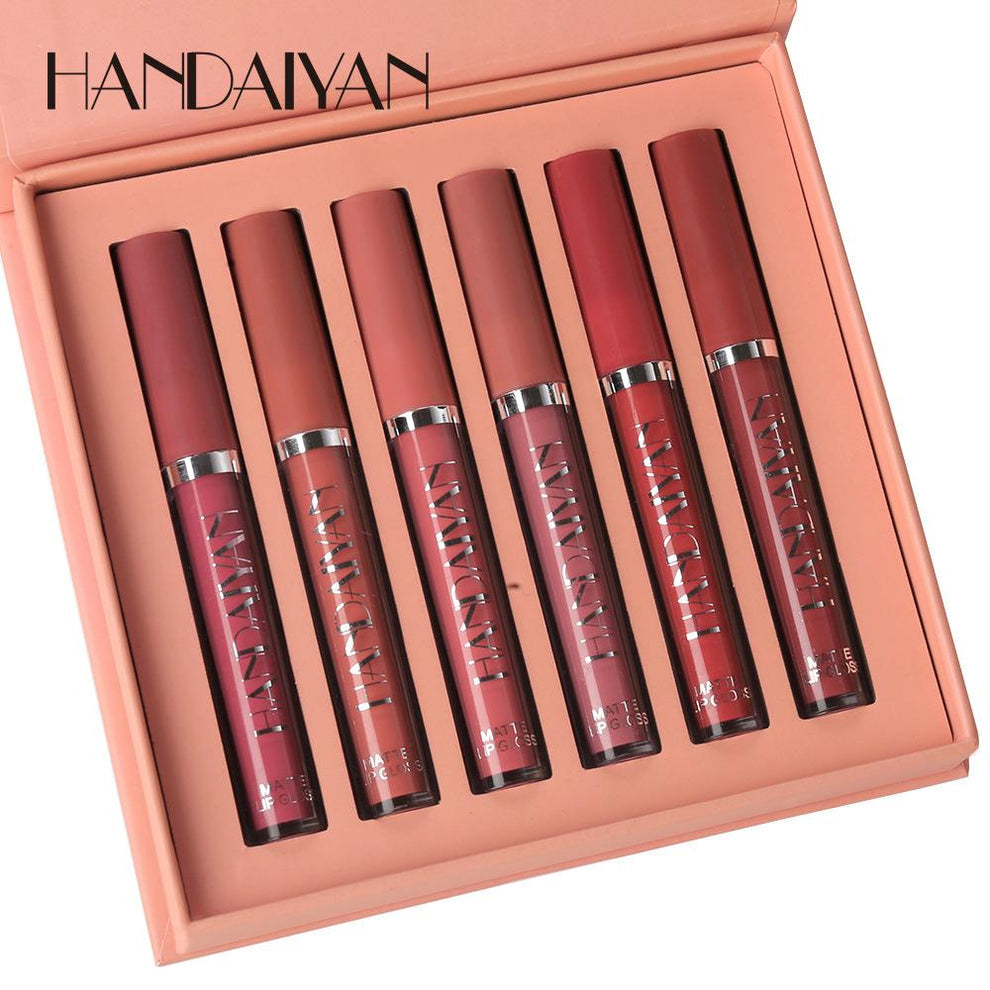 6-Piece Velvet Matte Liquid Lipstick Set with a waterproof, long-lasting, non-sticky formula in stunning nude shades. Quick-drying with up to 24-hour stay, ideal for daily use or as a makeup gift for women, Combo Pack (6 x 3ML each).