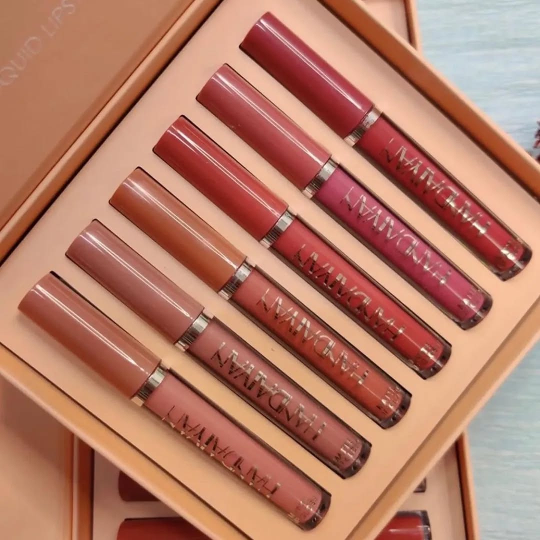 6-Piece Velvet Matte Liquid Lipstick Set with a waterproof, long-lasting, non-sticky formula in stunning nude shades. Quick-drying with up to 24-hour stay, ideal for daily use or as a makeup gift for women, Combo Pack (6 x 3ML each).