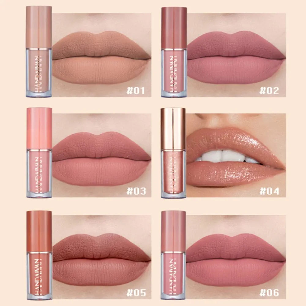 12-Piece Velvet Matte Liquid Lipstick Set with waterproof, long-lasting, non-sticky formula in stunning nude shades. Quick-drying with up to 24-hour stay, ideal for daily use or as a makeup gift for women. (2.5ML X 12)