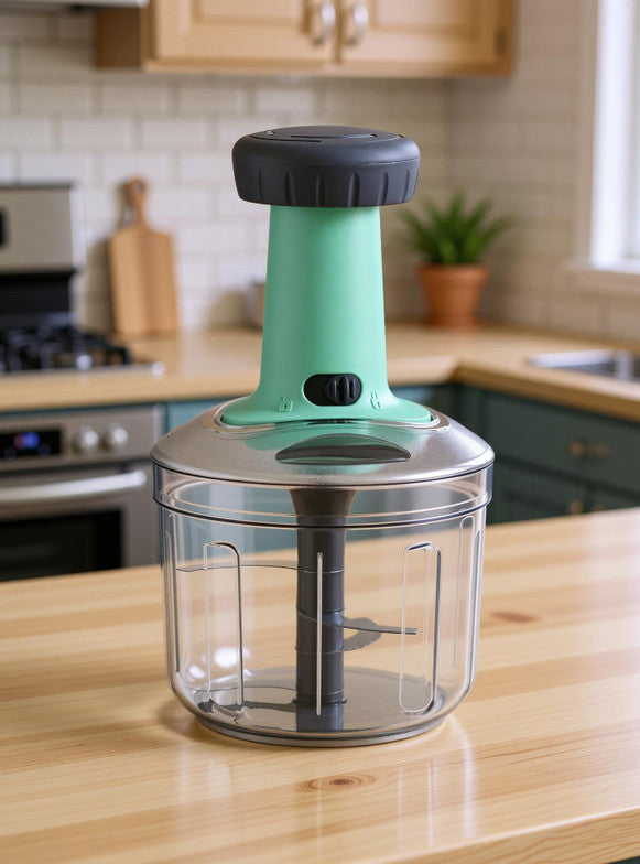 Push Chopper for Vegetables & Fruits | Manual Onion Cutter | Multipurpose Food Dicer Mincer for Veggies Garlic Tomato Potato Ginger Fruits Nuts Herbs etc. | BPA-Free Safe Container (1 pc)