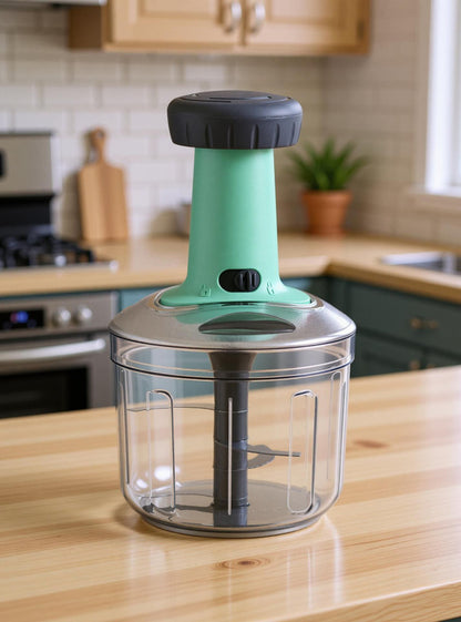 Push Chopper for Vegetables & Fruits | Manual Onion Cutter | Multipurpose Food Dicer Mincer for Veggies Garlic Tomato Potato Ginger Fruits Nuts Herbs etc. | BPA-Free Safe Container (1 pc)