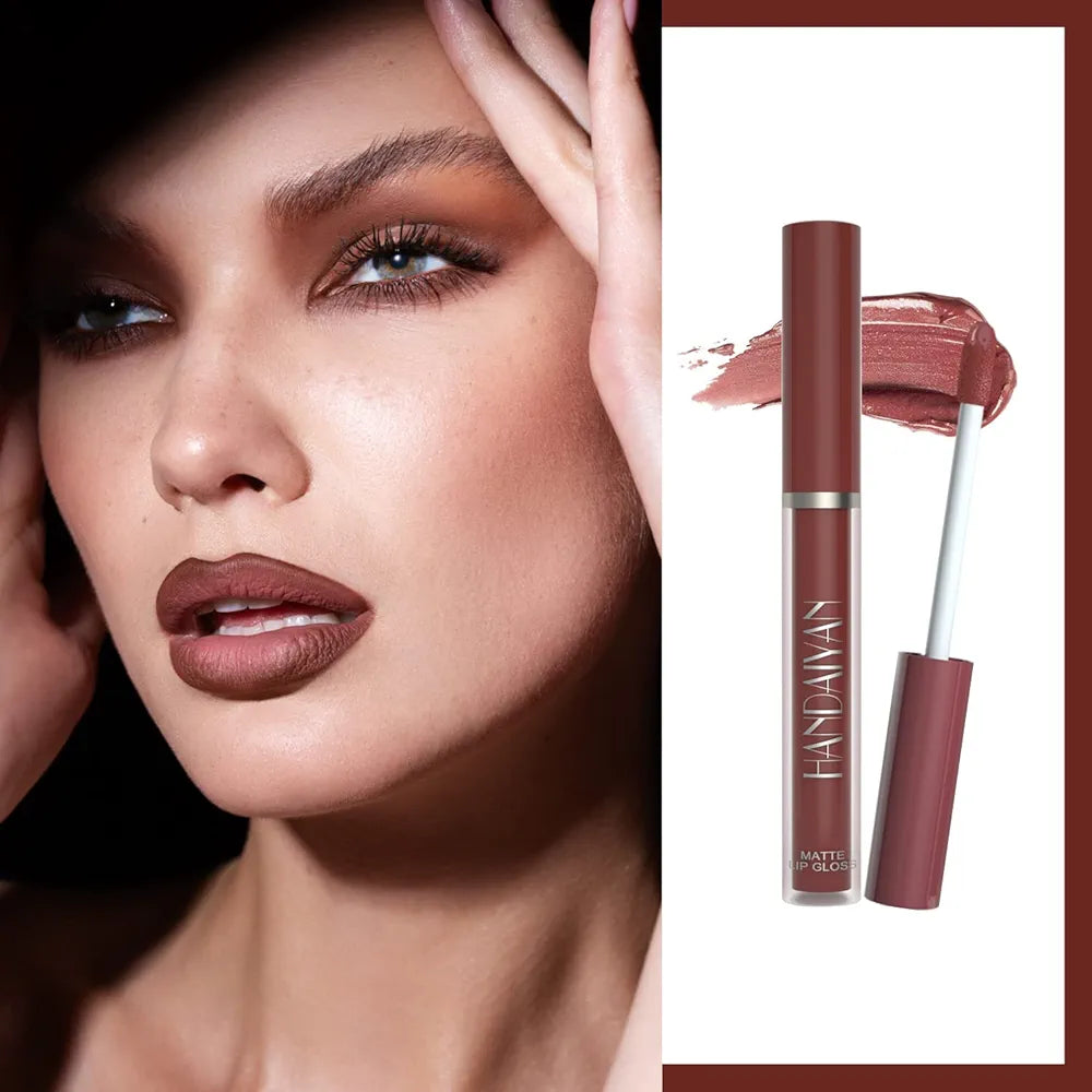 6-Piece Velvet Matte Liquid Lipstick Set with a waterproof, long-lasting, non-sticky formula in stunning nude shades. Quick-drying with up to 24-hour stay, ideal for daily use or as a makeup gift for women, Combo Pack (6 x 3ML each).