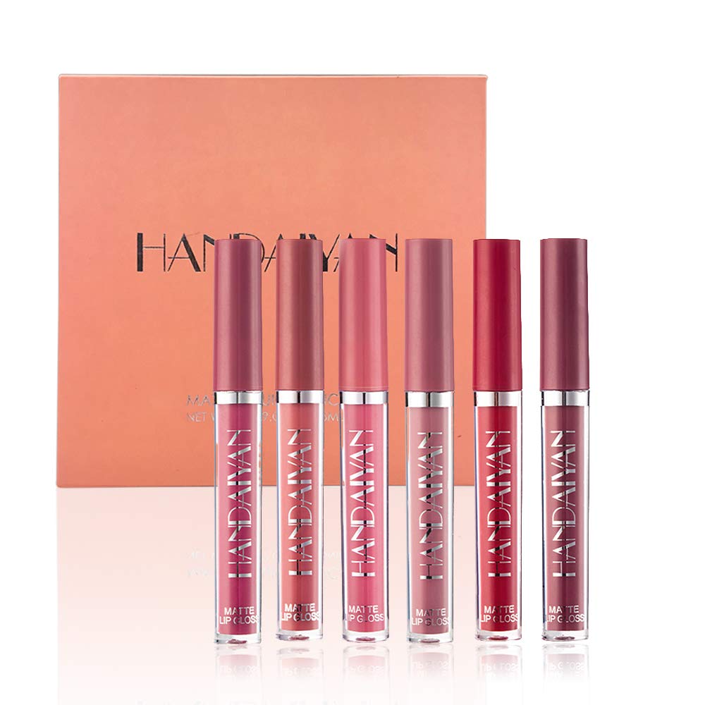 6-Piece Velvet Matte Liquid Lipstick Set with a waterproof, long-lasting, non-sticky formula in stunning nude shades. Quick-drying with up to 24-hour stay, ideal for daily use or as a makeup gift for women, Combo Pack (6 x 3ML each).