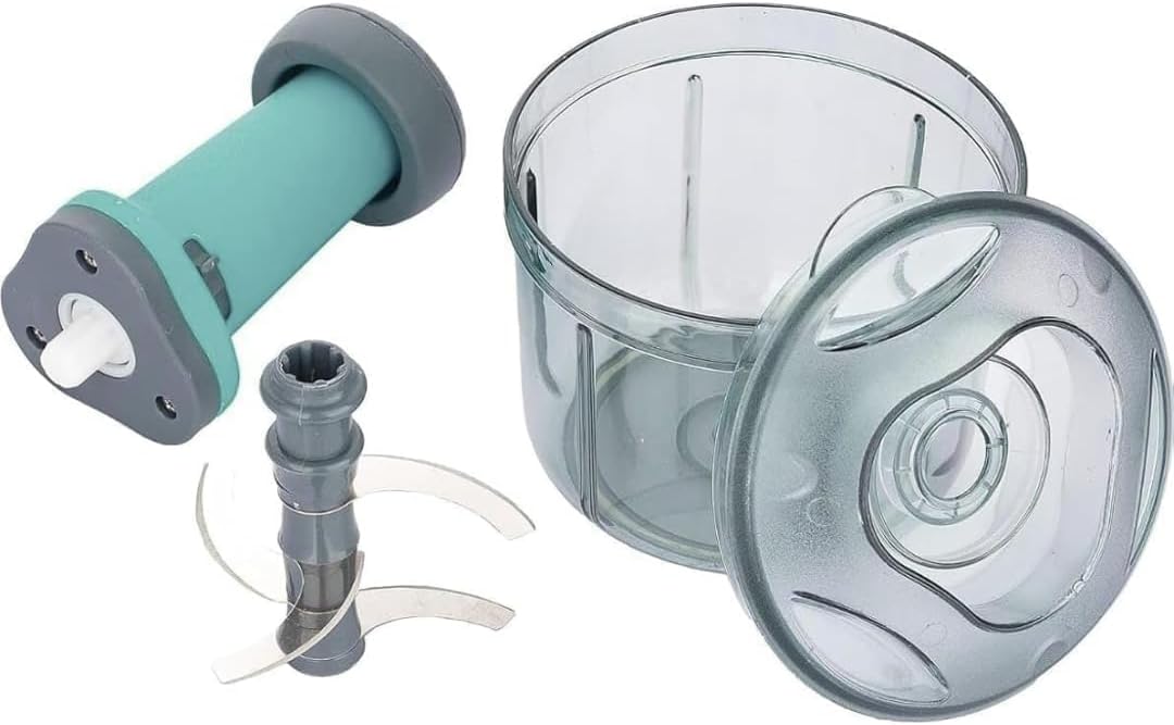 Push Chopper for Vegetables & Fruits | Manual Onion Cutter | Multipurpose Food Dicer Mincer for Veggies Garlic Tomato Potato Ginger Fruits Nuts Herbs etc. | BPA-Free Safe Container (1 pc)