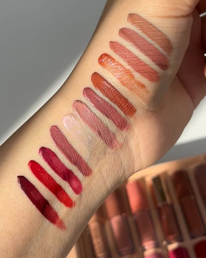 12-Piece Velvet Matte Liquid Lipstick Set with waterproof, long-lasting, non-sticky formula in stunning nude shades. Quick-drying with up to 24-hour stay, ideal for daily use or as a makeup gift for women. (2.5ML X 12)